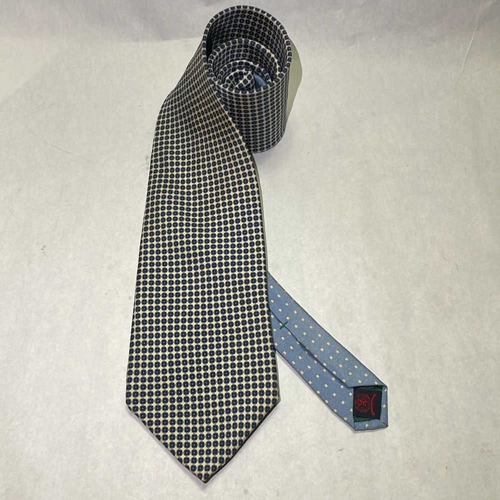 Tommy Hilfiger Silk Necktie 60” Blue/Off-White Men’s